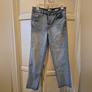 Kensie Light Wash Straight Ankle Jeans